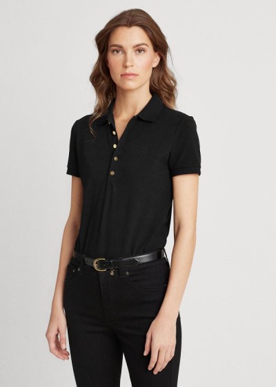 Camisa Polo Ralph Lauren Mujer Negros - Piqué - MDJLH5476